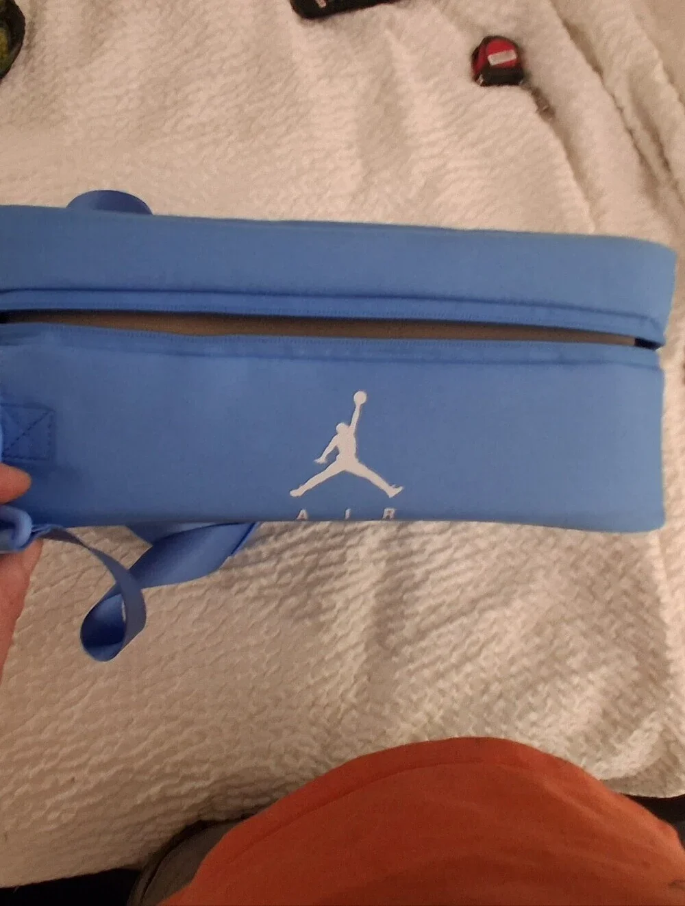 Jordan Light Blue Shoe Bag with White Jumpman